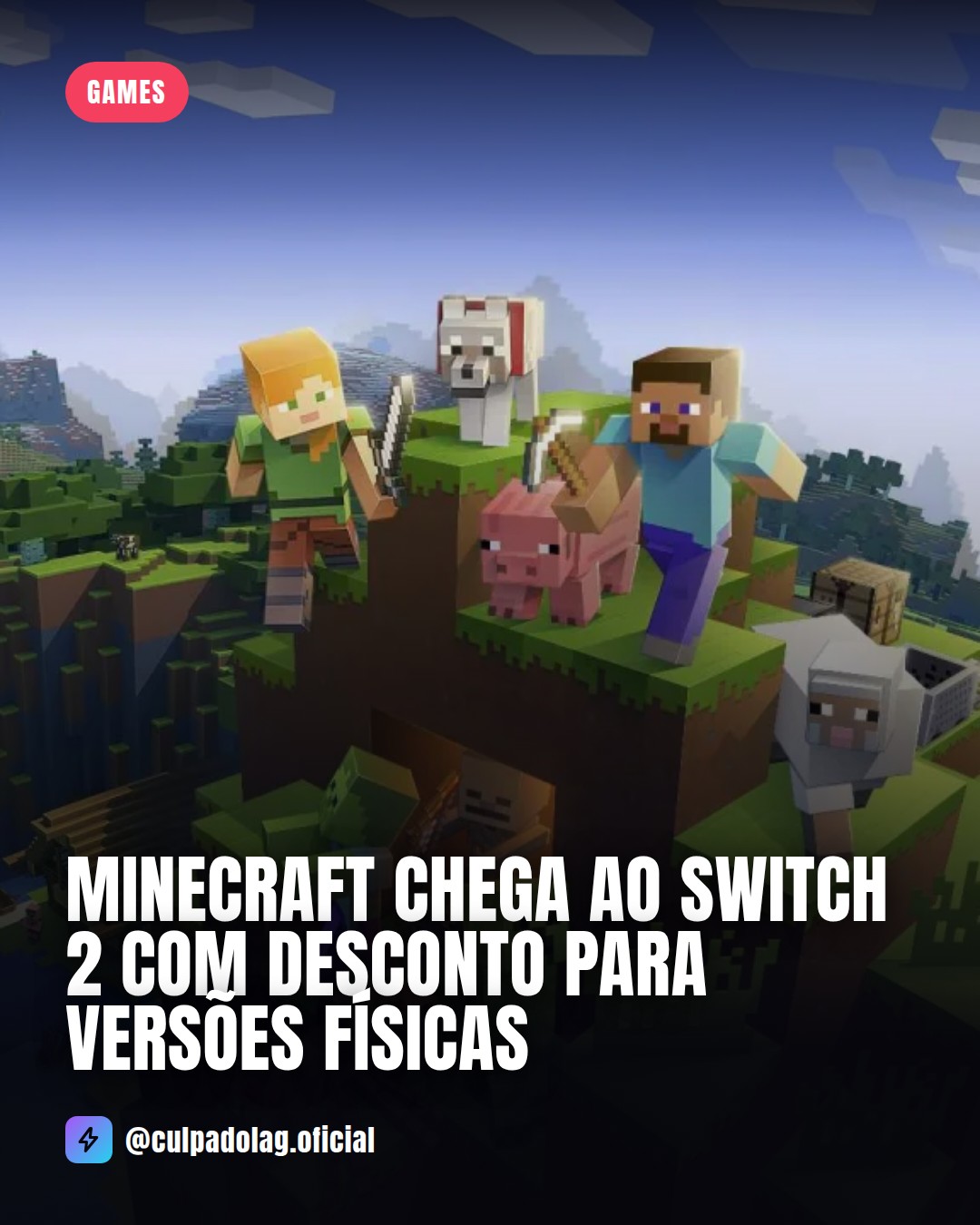 Último post do Culpa do Lag no Instagram