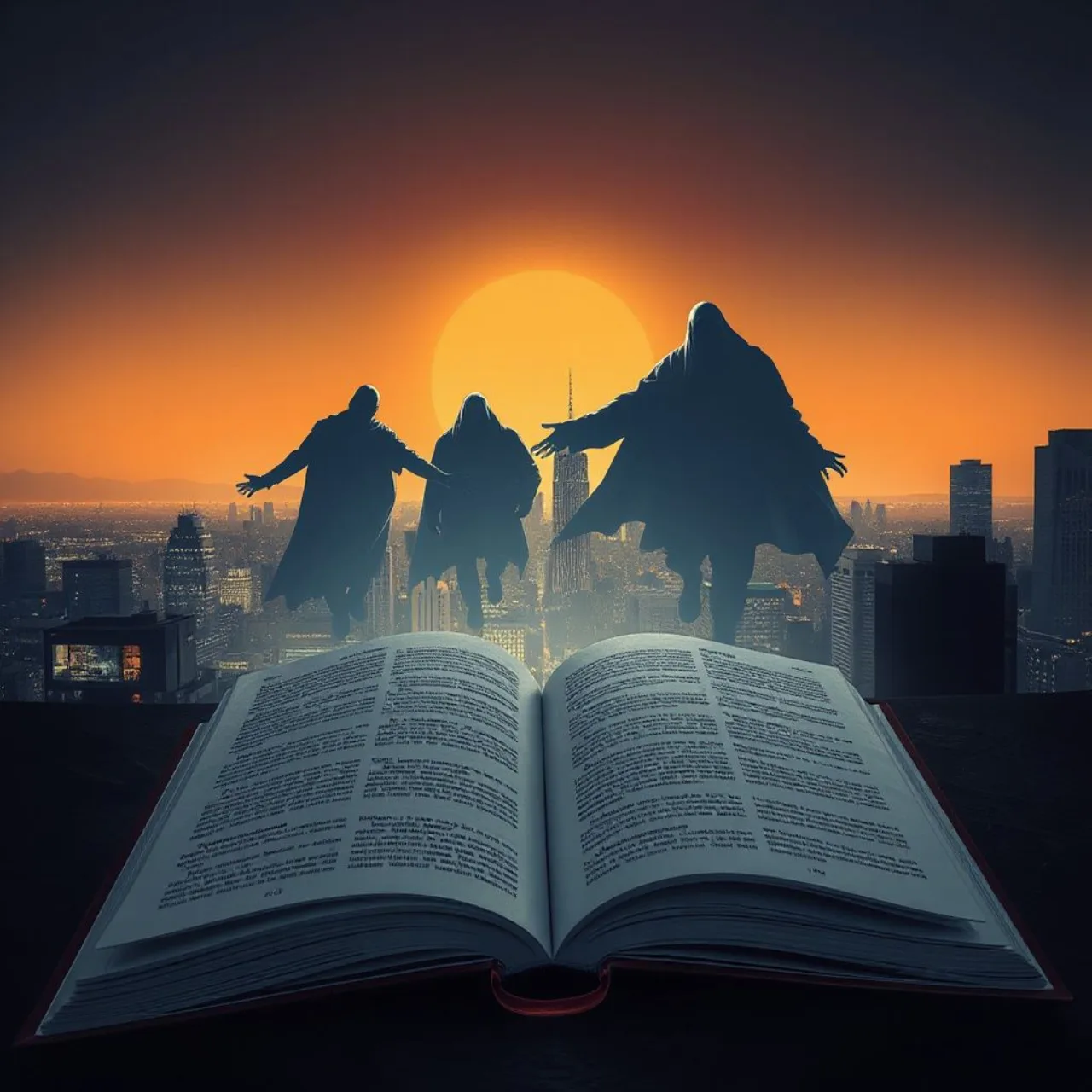 Capa de Ghost Fixers mostra Yasuki Tanaka, dois caçadores de fantasmas e um espectro sobre fundo urbano