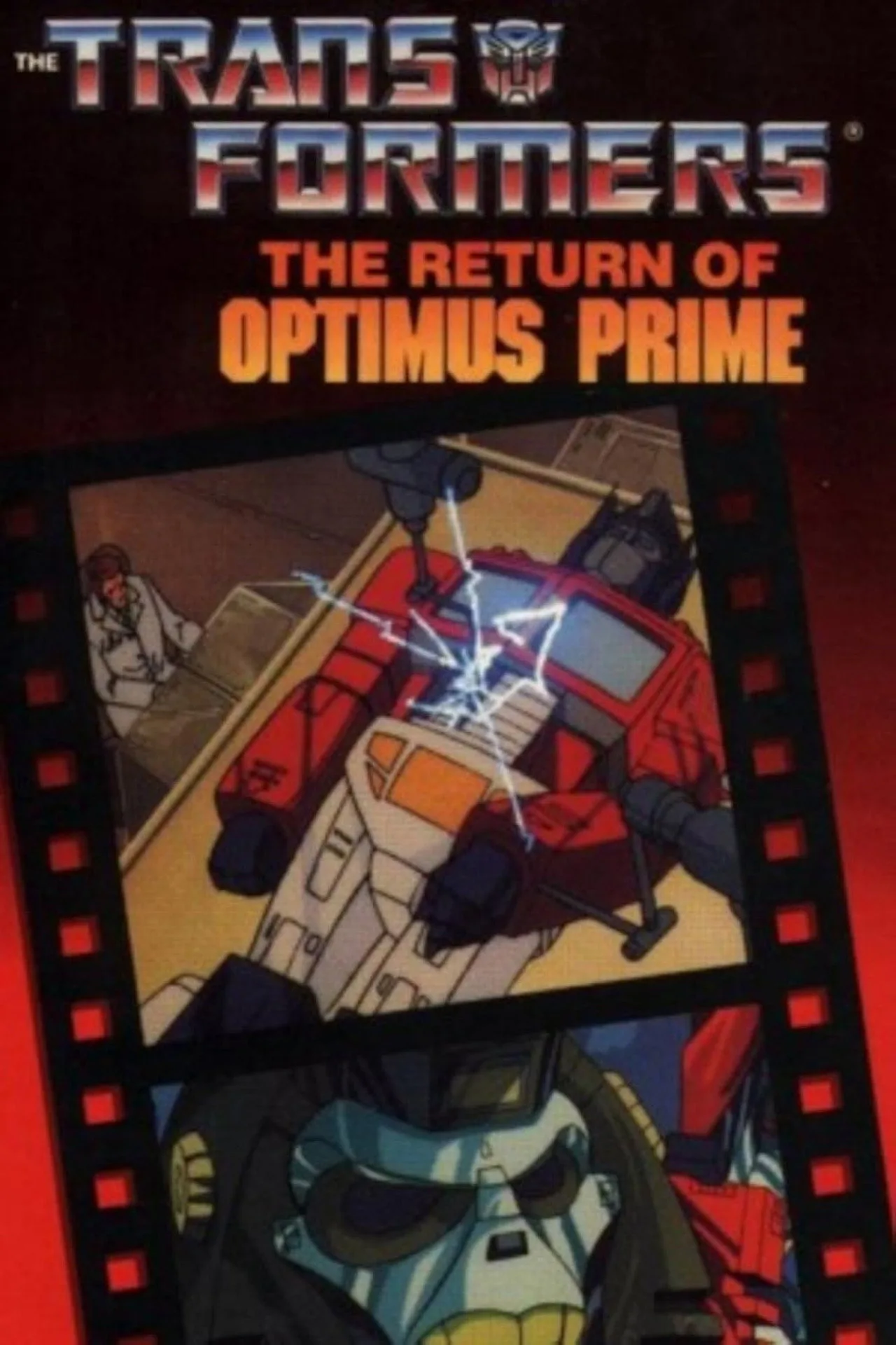Um jovem musculoso levanta halteres enquanto ao fundo aparece a figura de Optimus Prime em pose heroica