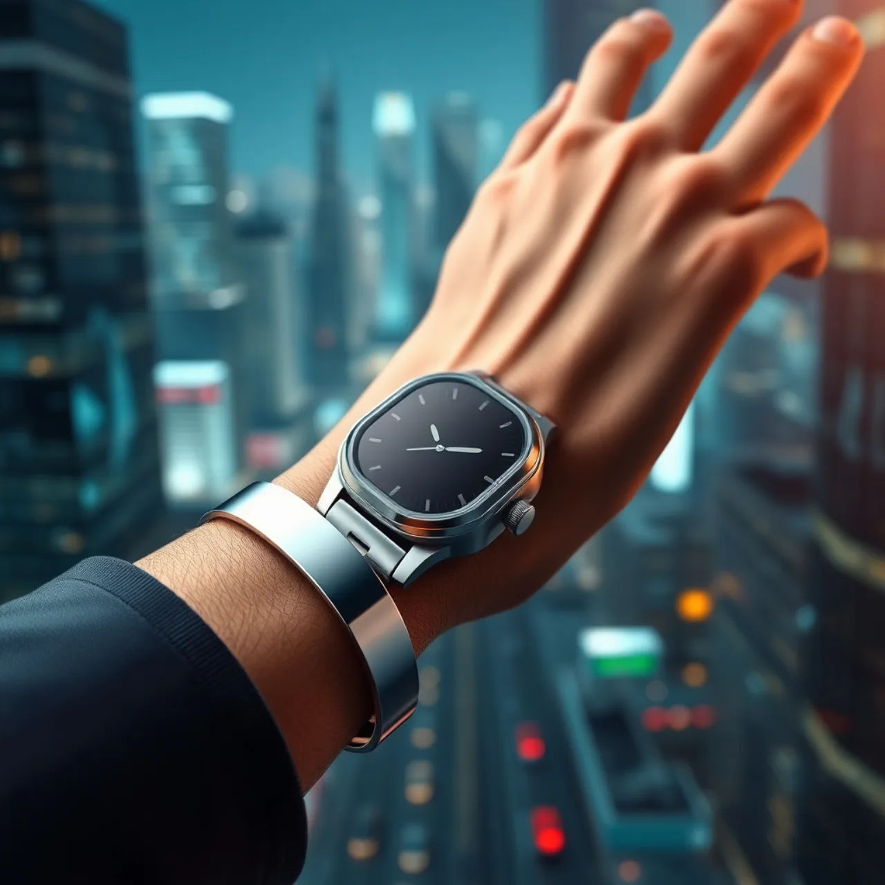 Pessoa correndo ao ar livre usando Apple Watch Series 11 42 mm, exibindo tela de frequência cardíaca