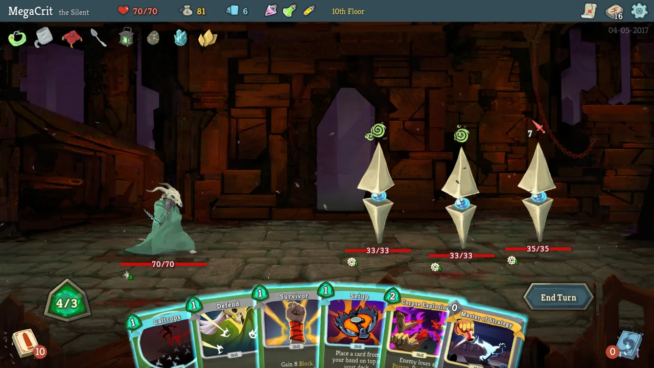 Cena do jogo Slay the Spire