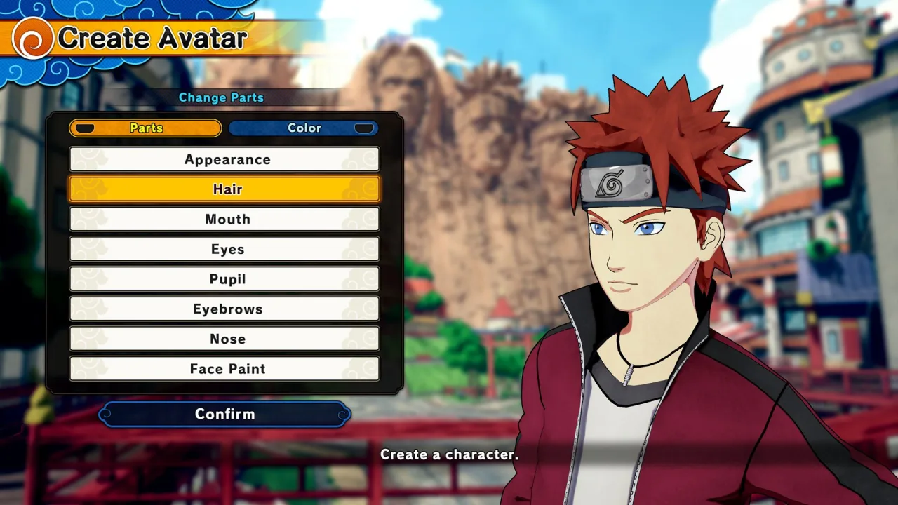 Cena do jogo Naruto