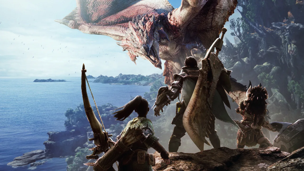 Cena do jogo Monster Hunter World