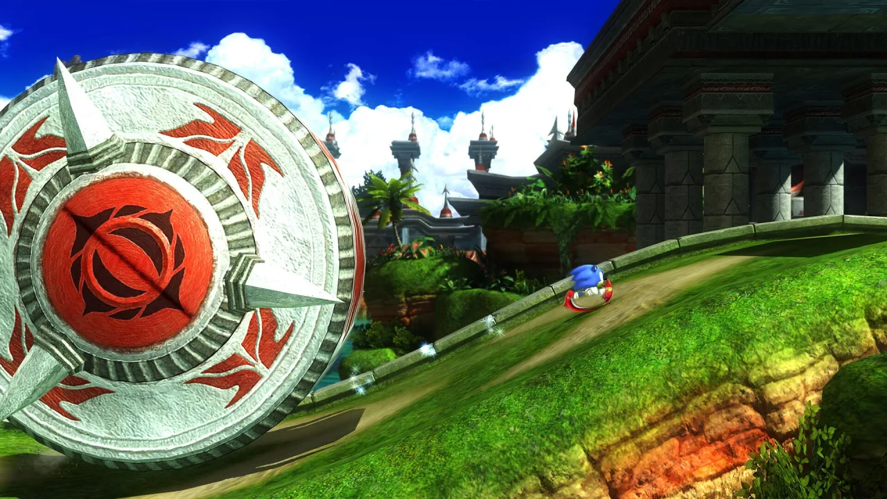 Cena do jogo Sonic x Shadow Generations