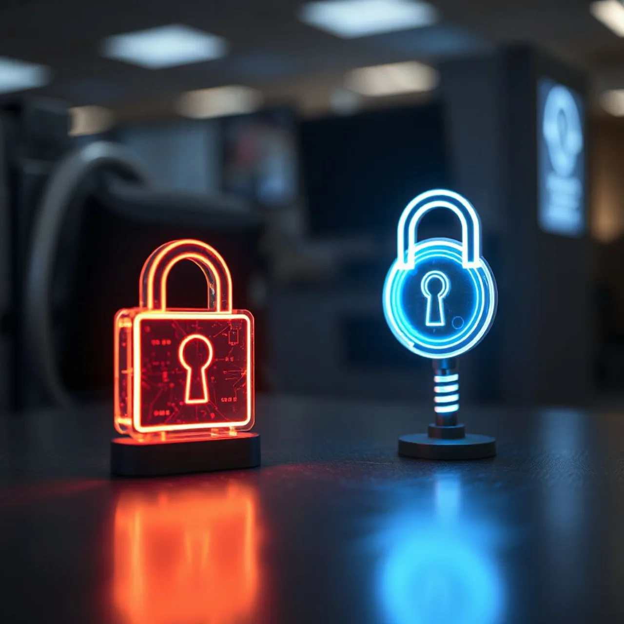 Logotipos da OpenAI e Meta ao lado de ícones de cadeado e código, sugerindo privacidade em IA
