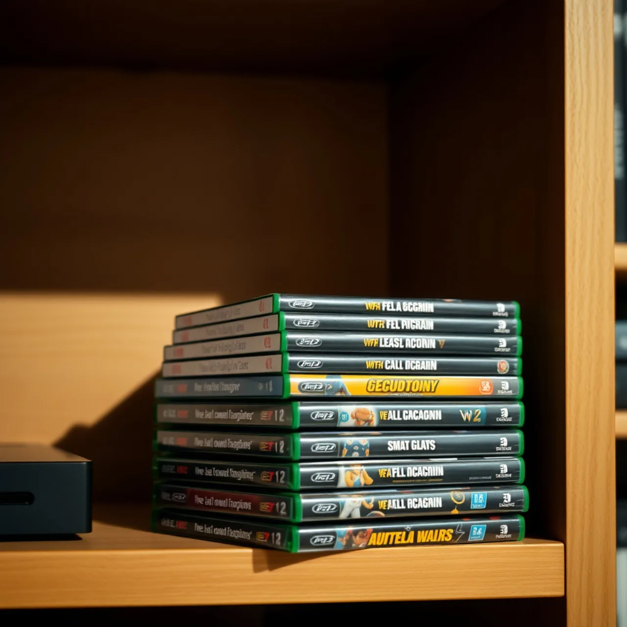 Jogador sentado no sofá, segurando controle Xbox e fazendo flexão de braço com halteres ao lado