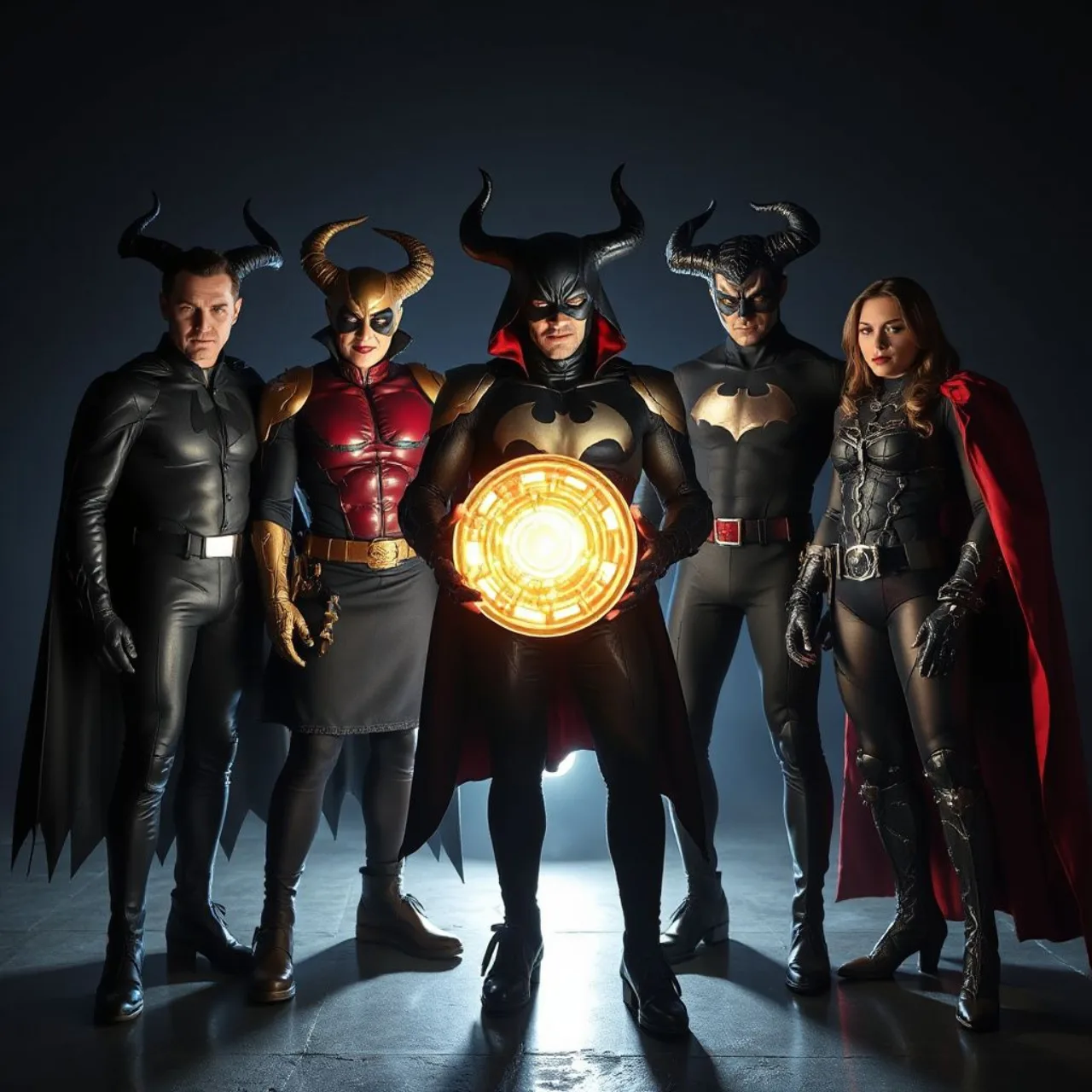 Capa da minissérie Marvel Identity Disc ao lado da capa de Identity Crisis da DC, com logos das duas editoras