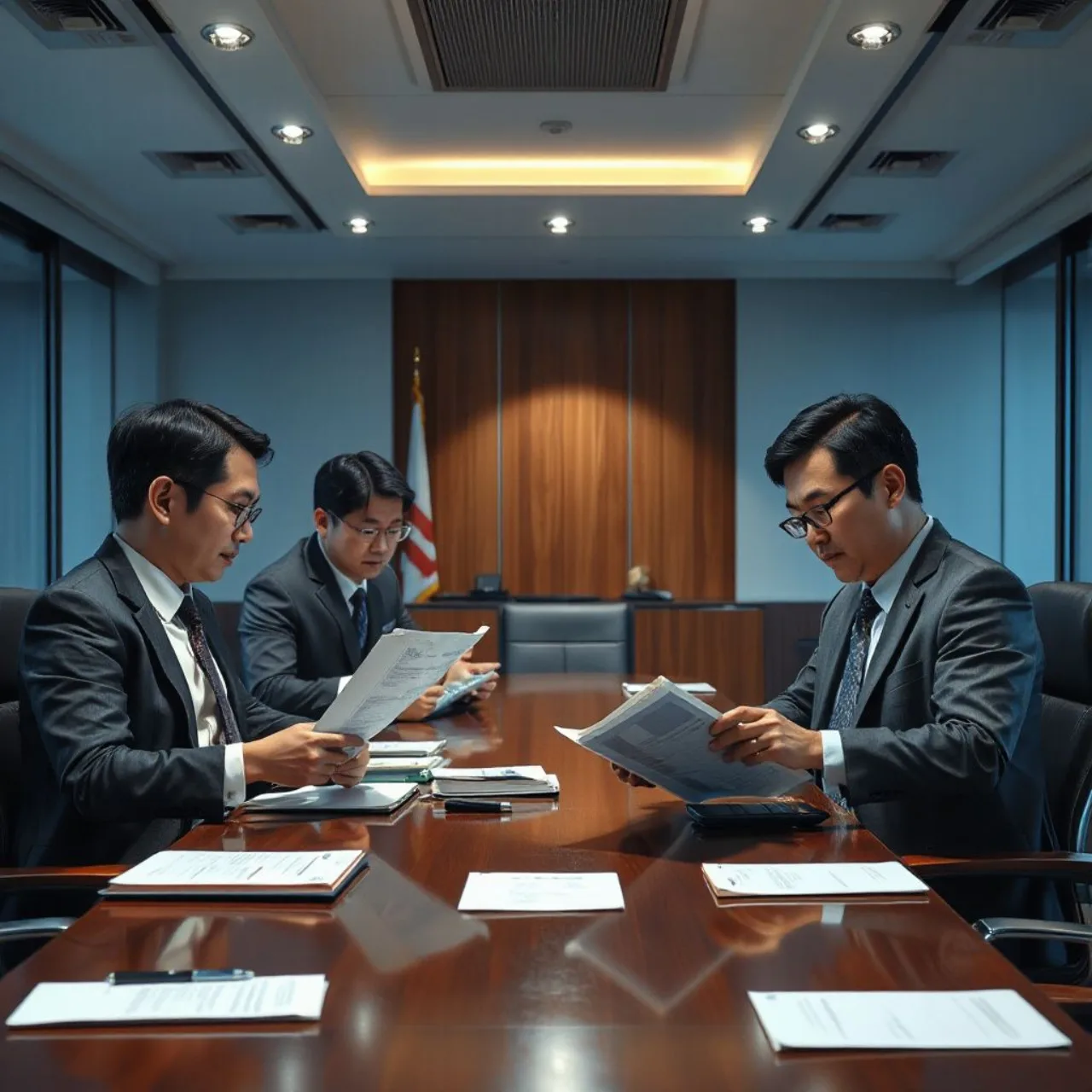 Noriyuki Higashiyama em traje formal, ao fundo o logotipo da Smile Up em uma sala de reunião