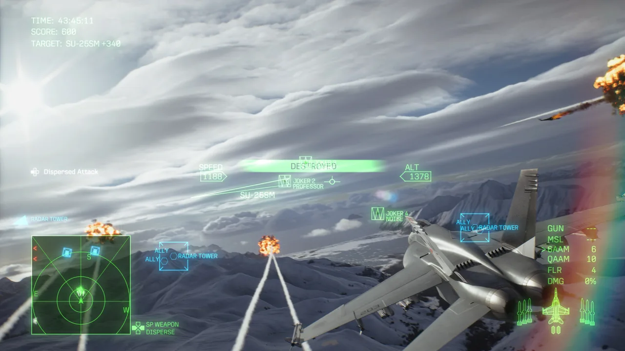 Cena do jogo Ace Combat 8: Wings of Theve