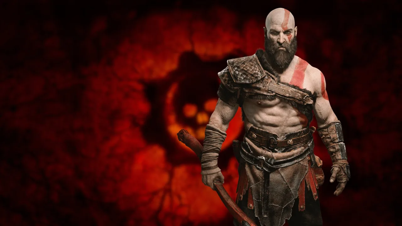 Dave Bautista musculoso faz supino com barra, vestindo regata preta e luvas de treino, enquanto suor escorre pelo rosto
