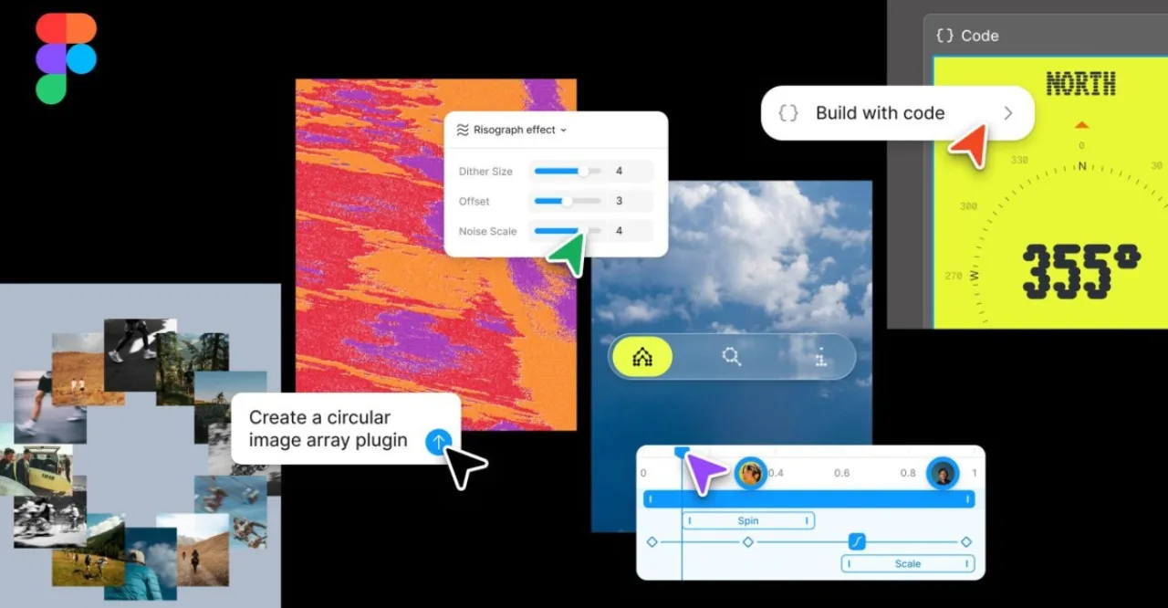 Jovem designer fazendo exercícios com laptop exibindo animações coloridas no canvas