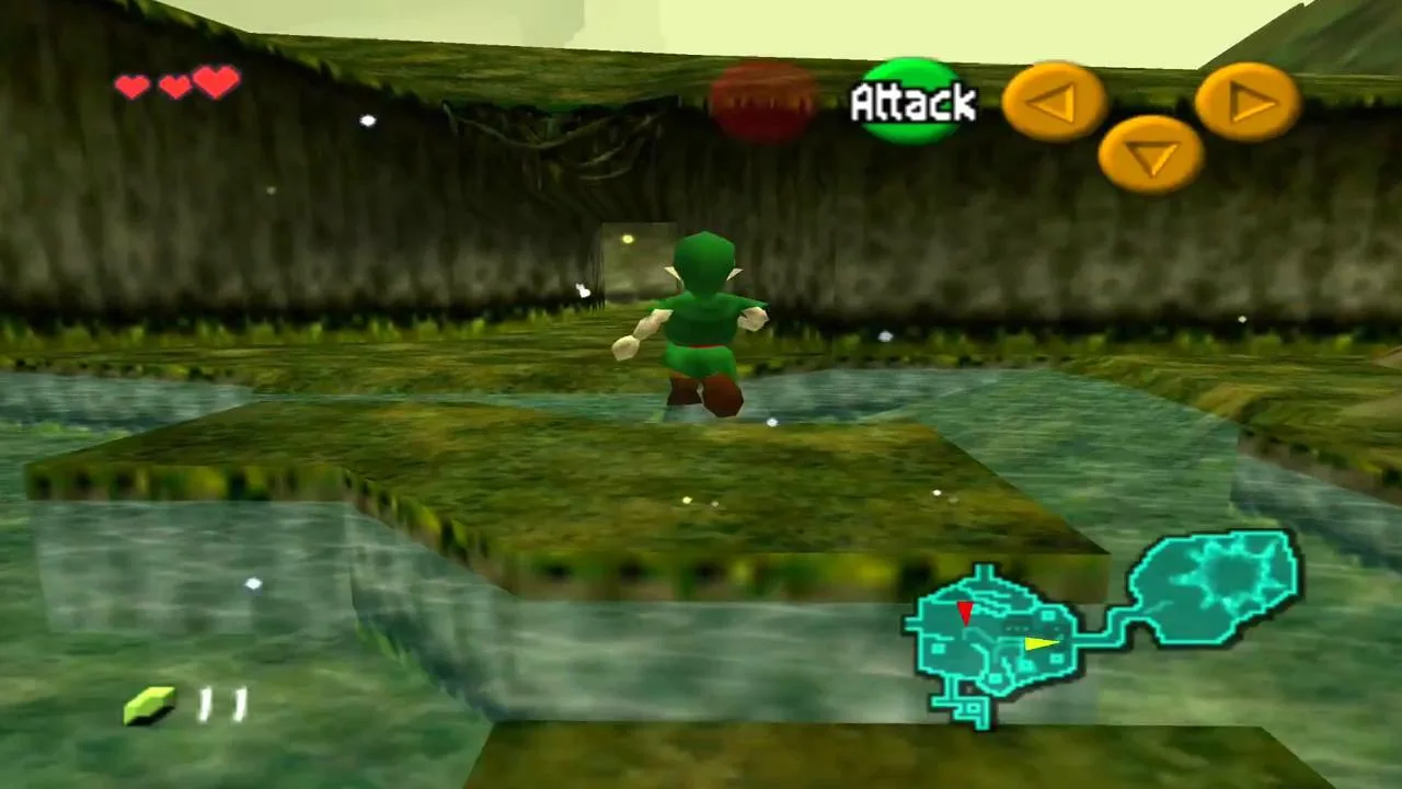 Cena do jogo The Legend of Zelda: Ocarina of Time