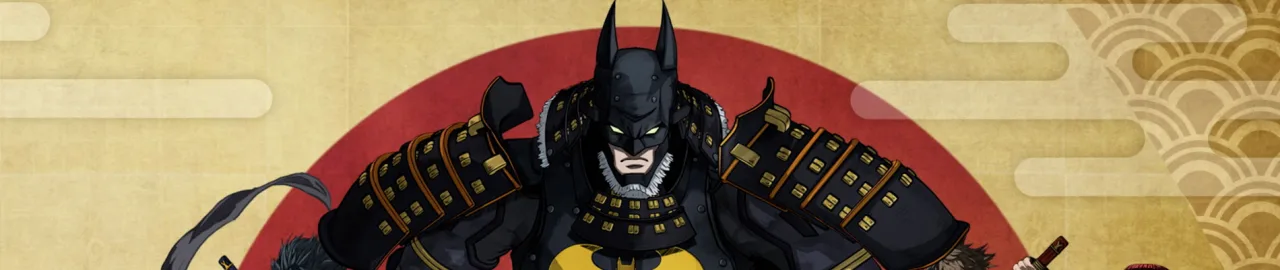 Crianças brincando com carrinhos temáticos do Batman sobre um tapete de pista de corrida em uma sala colorida