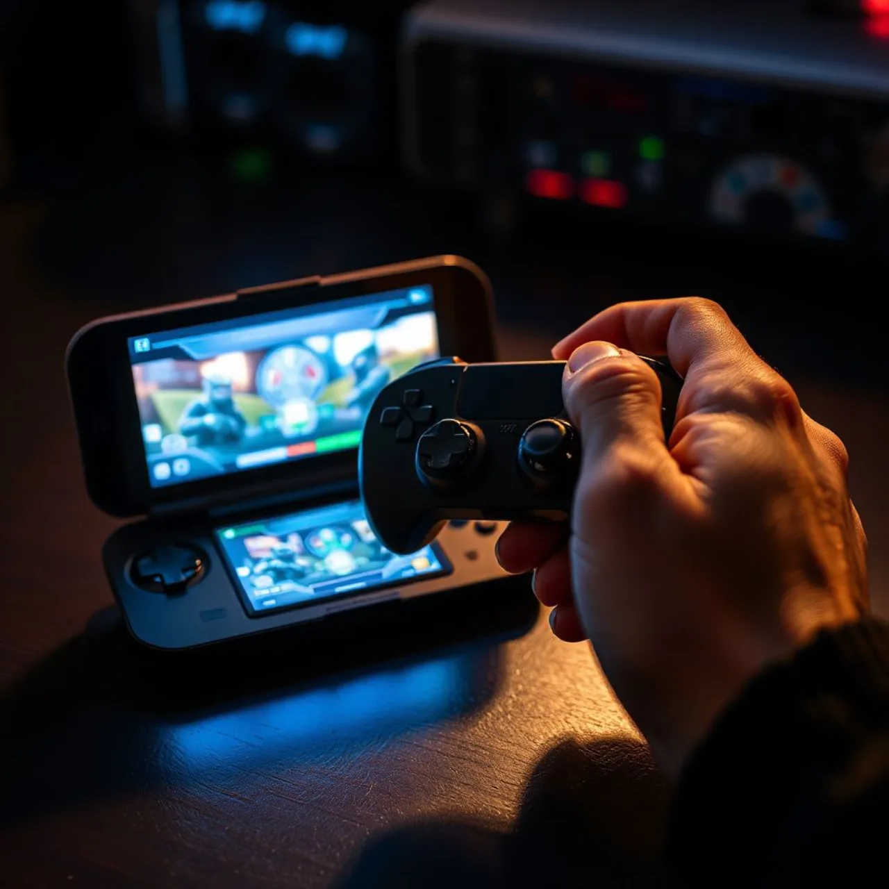 Nintendo Switch 2 com caixa de ZERO PARADES: Director’s Cut, joy‑cons destacando mouse e tela sensível ao toque