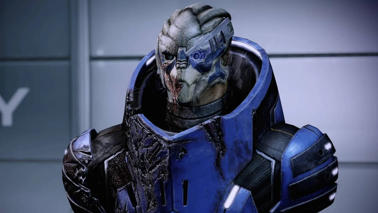Soldado de Battlefield 6 usando capacete N7 ao lado do logo da EA e do título do jogo