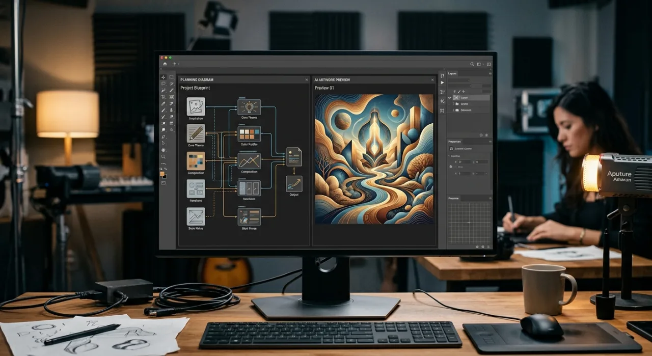 Tela do Canva exibindo o novo recurso Craft, com layout pré‑planejado e ícone de IA ao lado do logo da plataforma