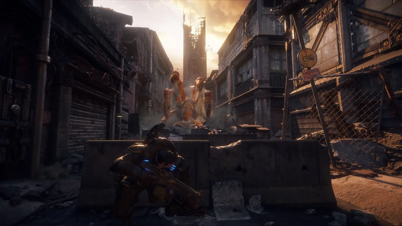 Cena do jogo Gears of War