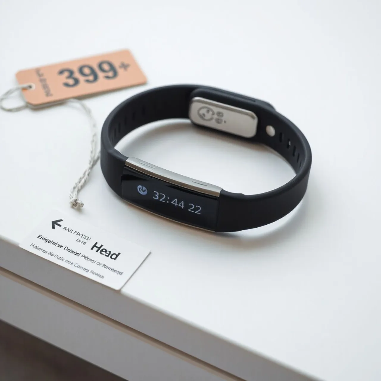 Fitbit Edge preto sobre fundo branco, ao lado de etiquetas com €179 e £159, e bandeiras da UE e Reino Unido