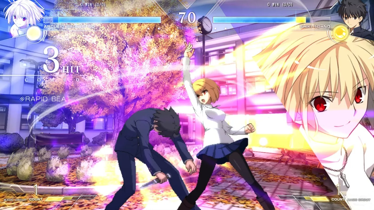 Cena do jogo Melty Blood: Twi-Lumina