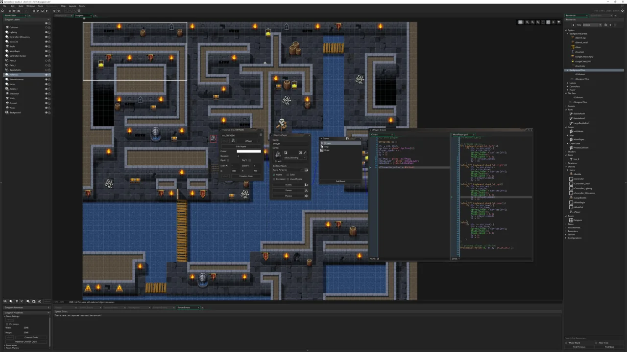 Cena do jogo GameMaker