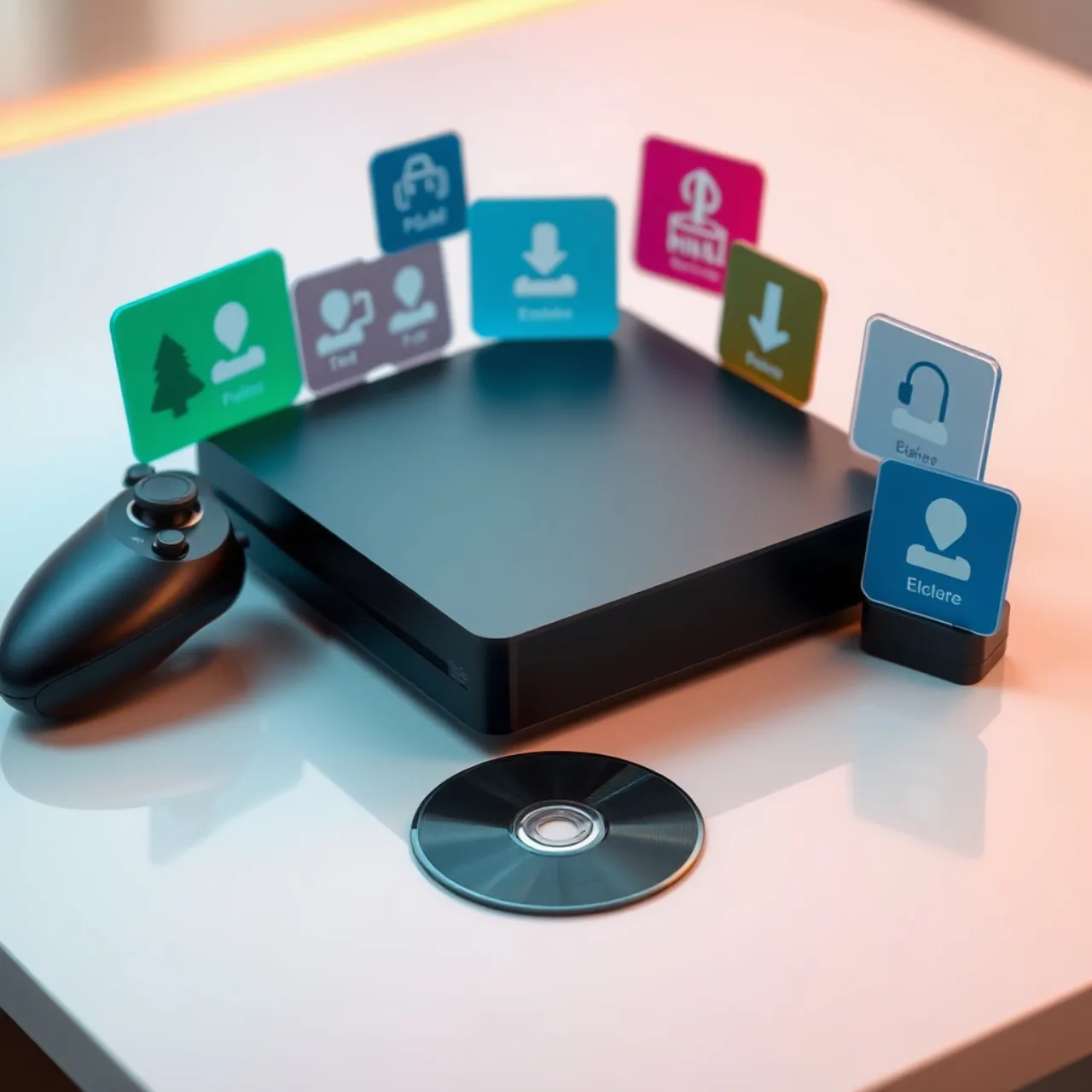 Um jovem gamer sentado no sofá, segurando um controle, ao lado de um copo de água e uma barra de proteína