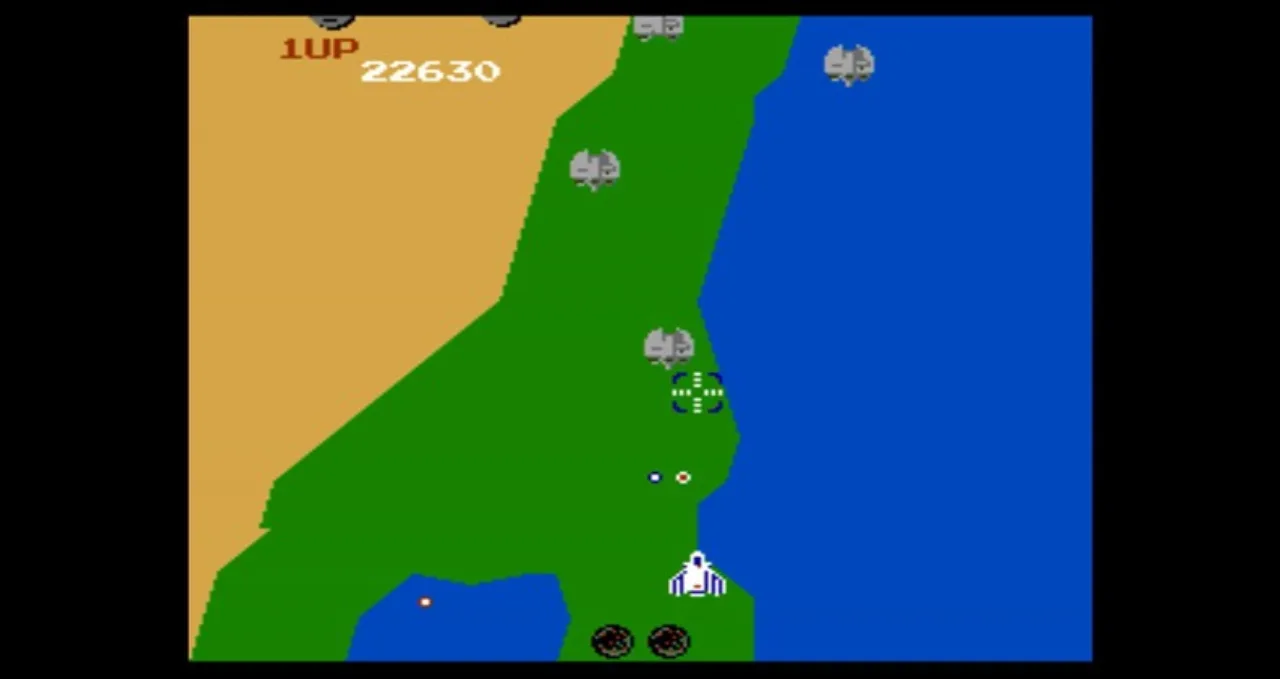 Cena do jogo Xevious