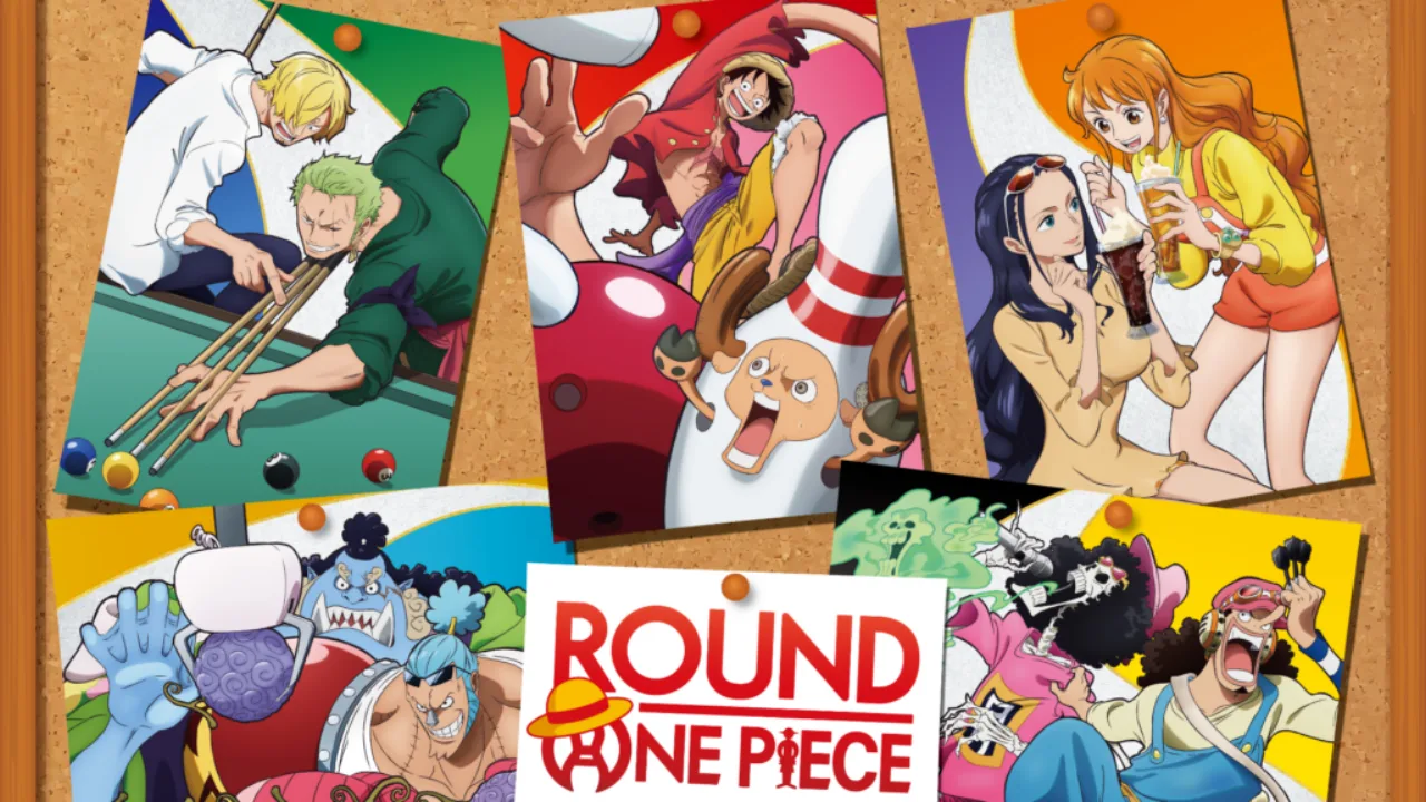 Jovem vestindo camiseta temática de One Piece pratica agachamento em academia decorada com bandeiras dos EUA e Japão