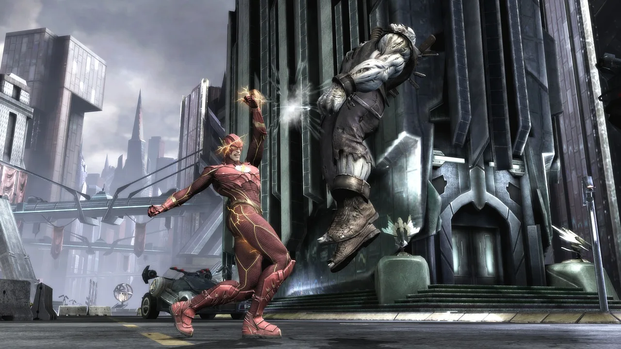 Cena do jogo Injustice 3