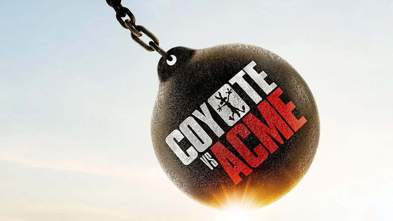 Uma pessoa correndo na esteira segurando um balde de pipoca com o logo da ACME