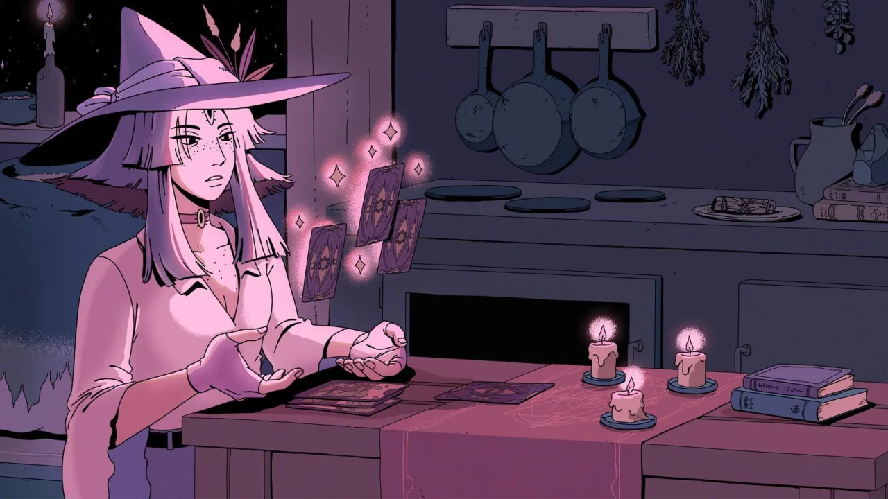 Cena do jogo The Cosmic Wheel Sisterhood