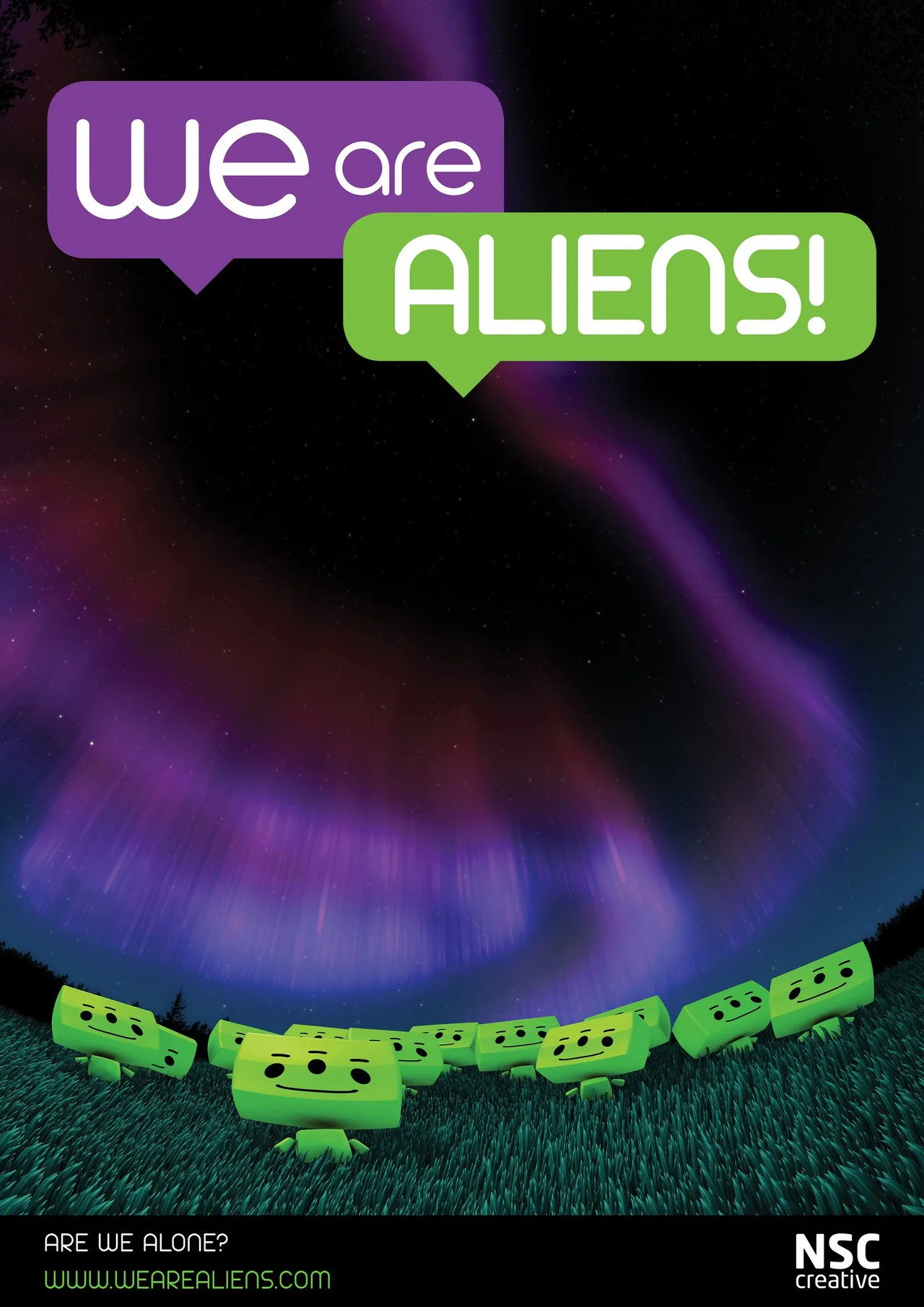 Atleta em pose de alongamento, segurando um copo de água, ao fundo banners coloridos do festival We Are Aliens