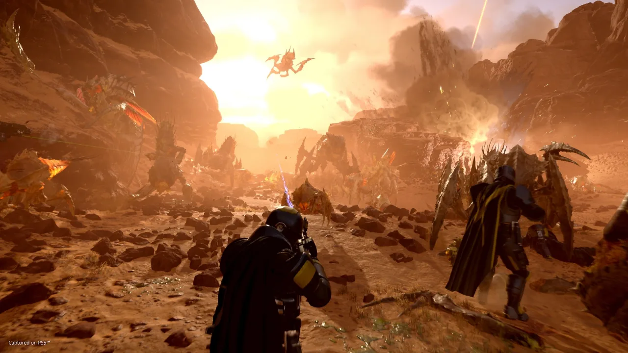 Cena do jogo Helldivers 2