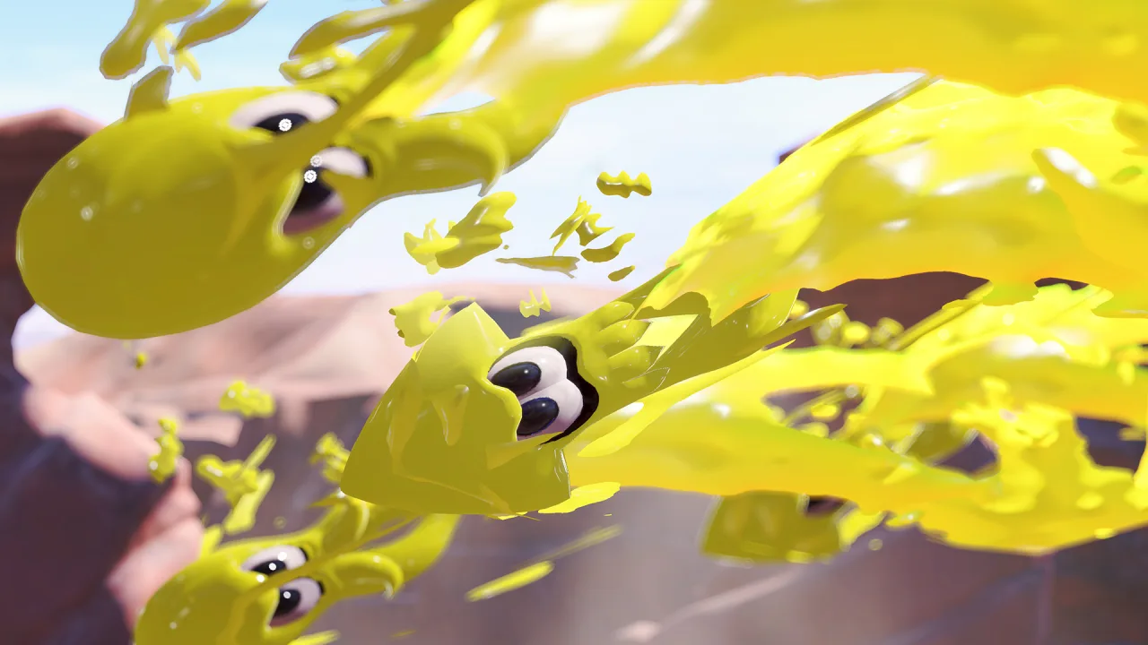 Cena do jogo Splatoon 3