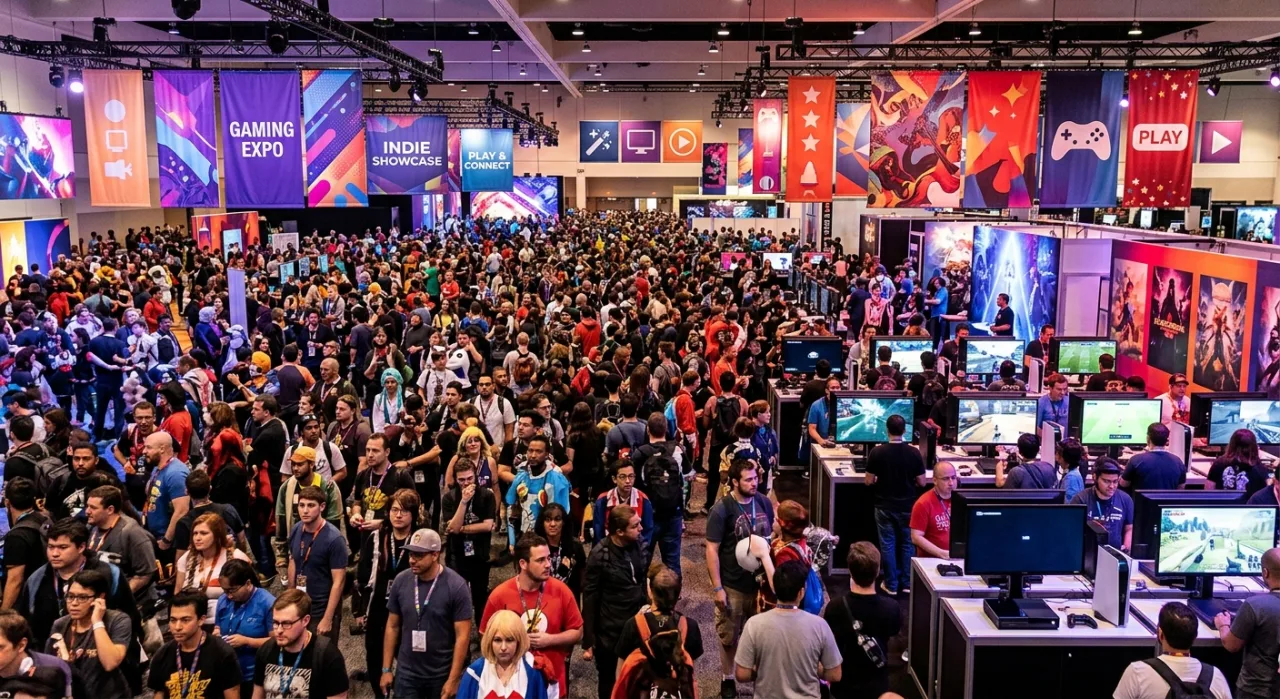 Jogadores em camisetas Xbox, usando pulseiras fitness, fazendo alongamento ao ar livre antes do FanFest