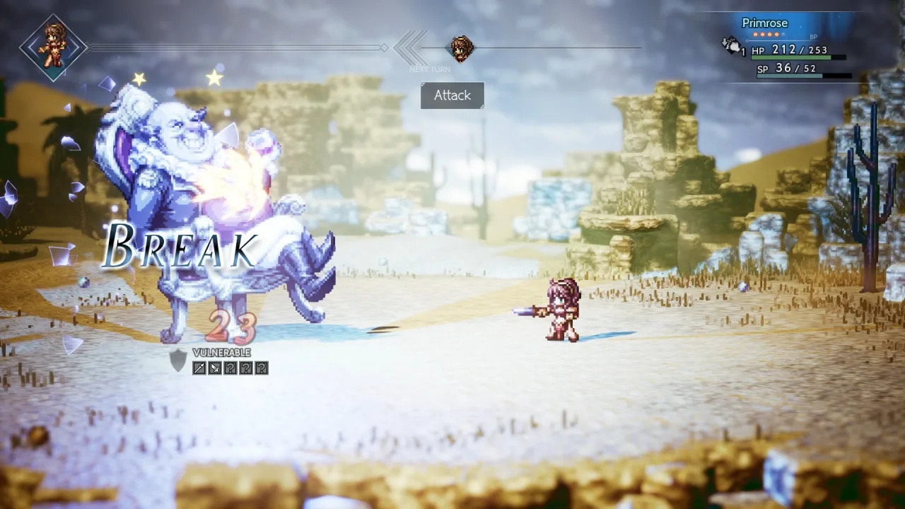 Cena do jogo Octopath Traveler