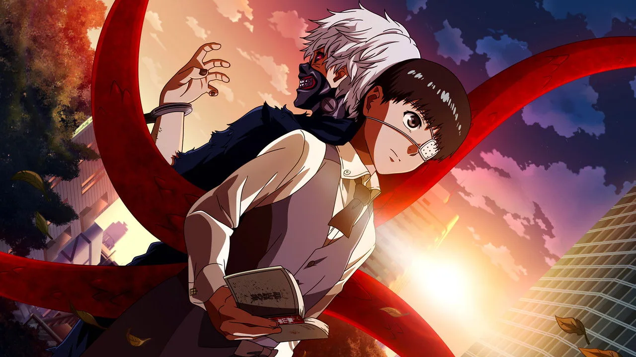 Jovem musculoso em camiseta preta de Tokyo Ghoul faz supino, ao lado de copo de whey e mangá aberto na esteira