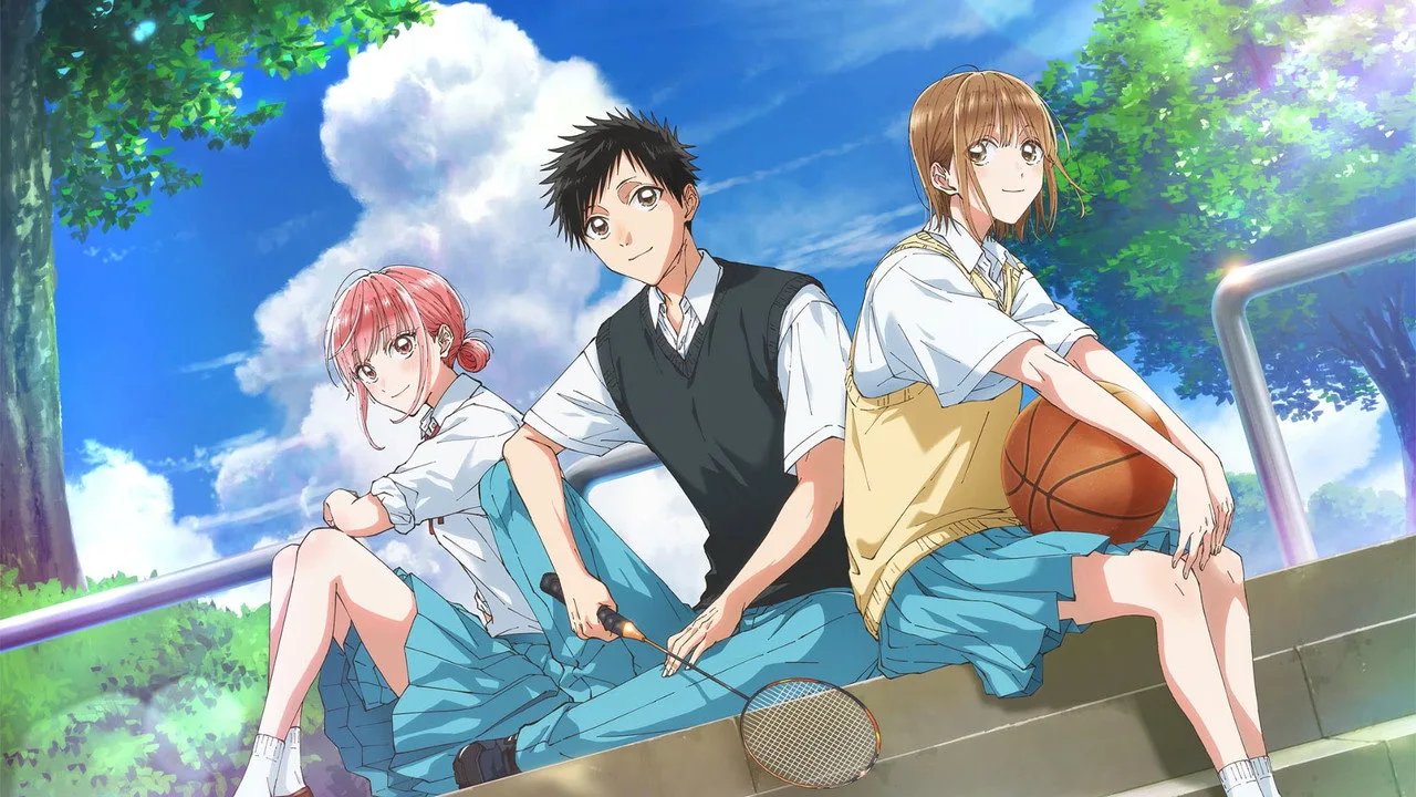 Jovem em camiseta de anime, segurando a Weekly Shonen Jump enquanto faz agachamento com halteres