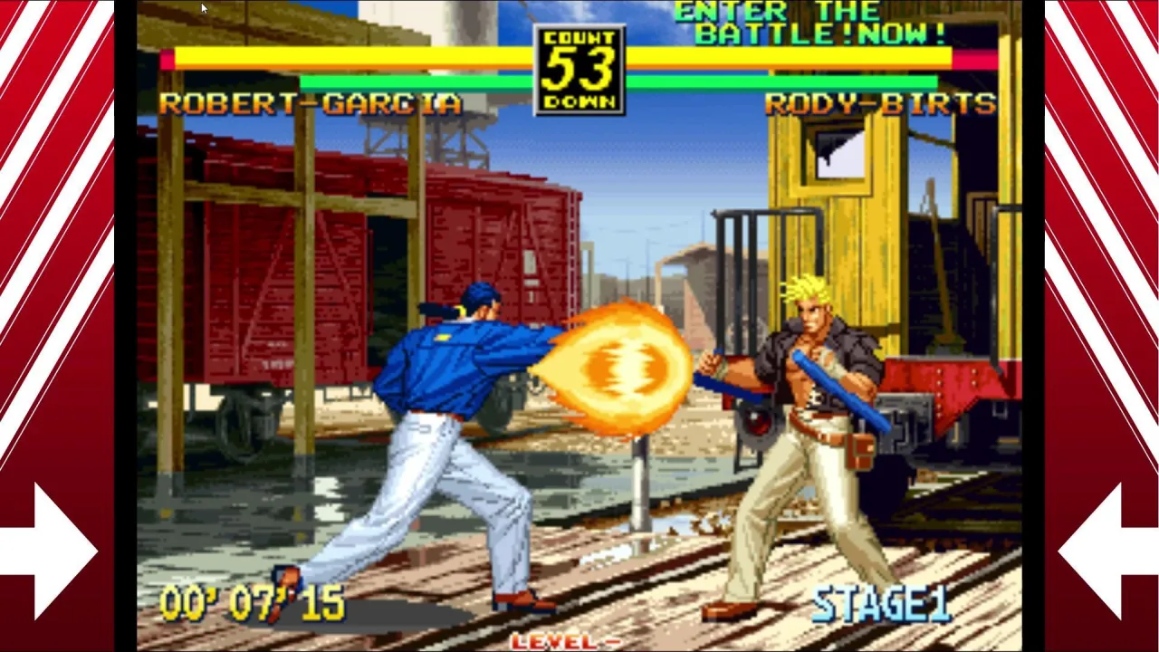 Homem em roupa esportiva fazendo flexão, usando luvas de boxe, com controle retro de arcade ao fundo