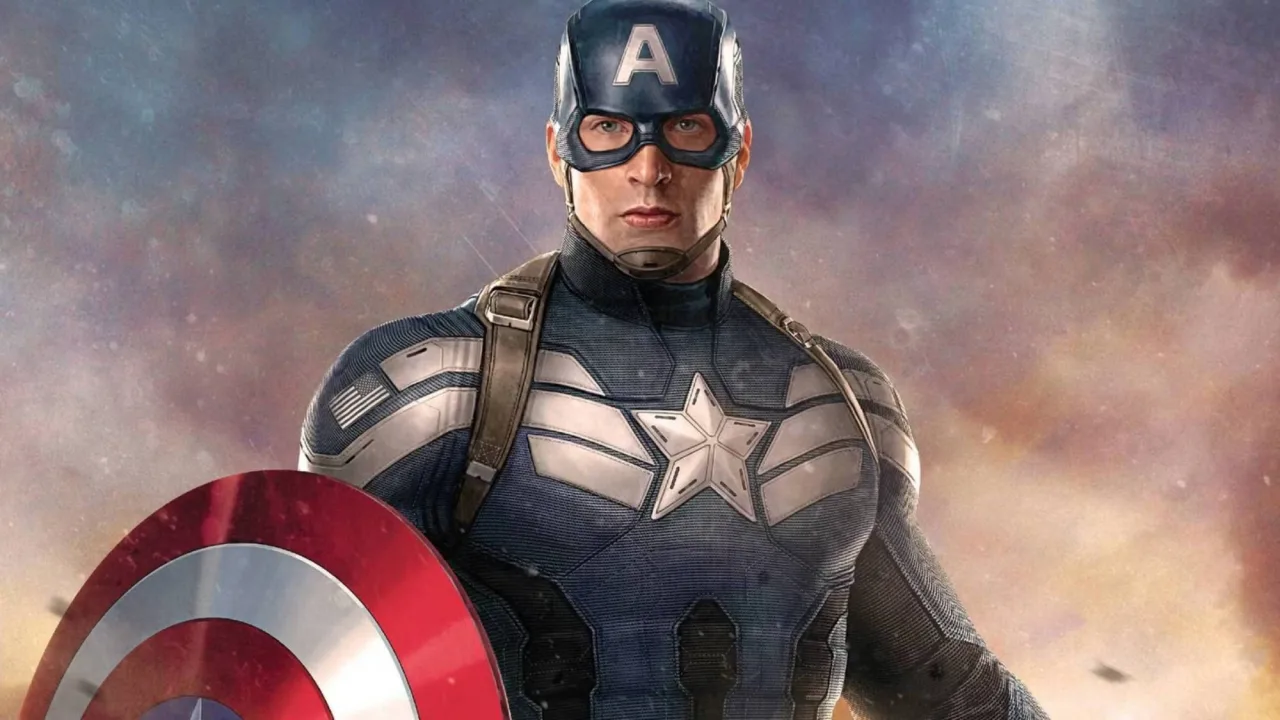 Capa original de Captain America #1 (1941) com o herói em pose heroica, ao lado do selo da Heritage Auctions
