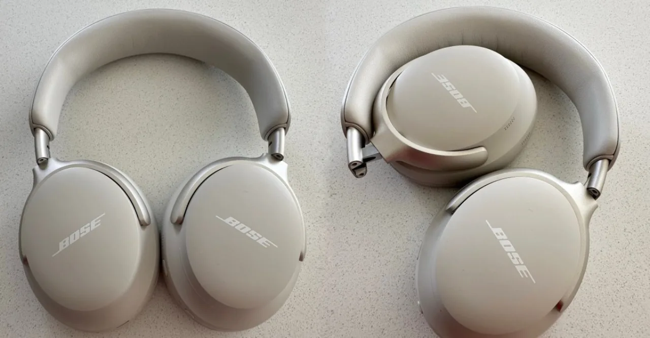 Fones Bose QuietComfort Ultra Gen 2 em destaque, com ícone Bluetooth e logo da Bose ao fundo