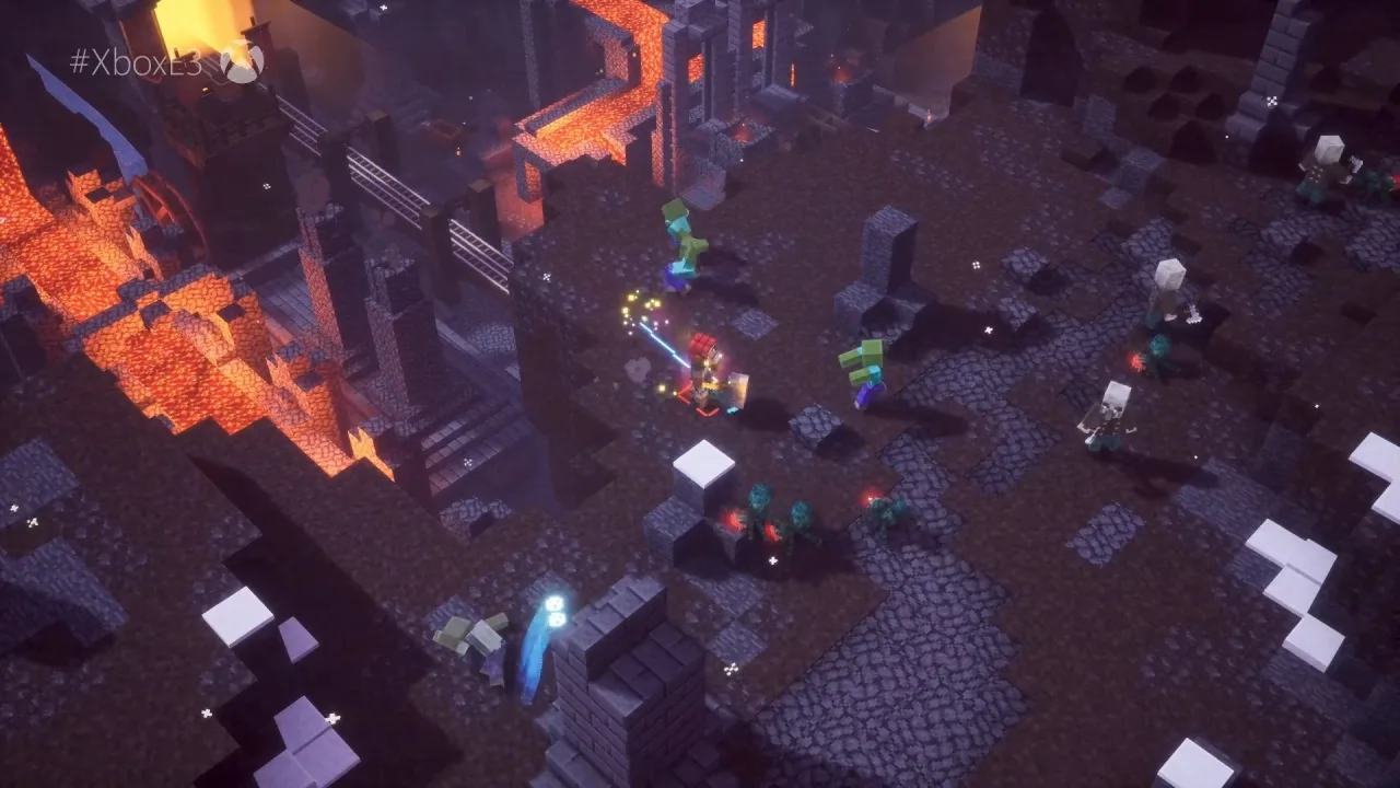 Cena do jogo Minecraft Dungeons II