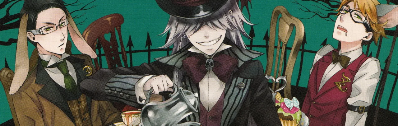 Gamer alongando postura com controle, garrafa d'água e box Blu-ray Black Butler sobre tapete