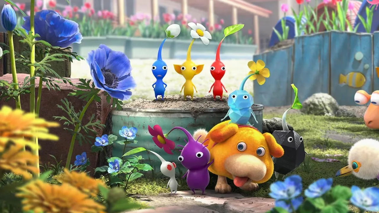 Cena do jogo Pikmin 4