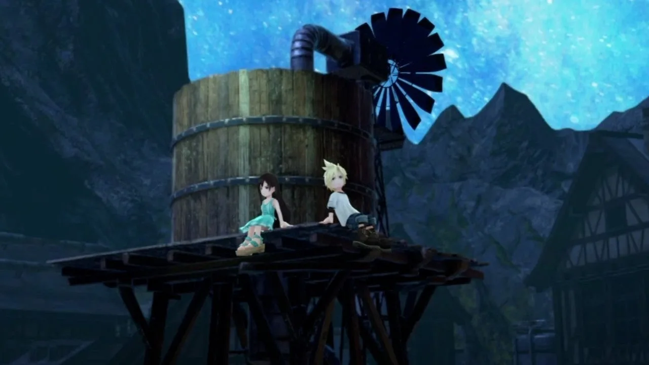 Cena do jogo Final Fantasy VII: Ever Crisis