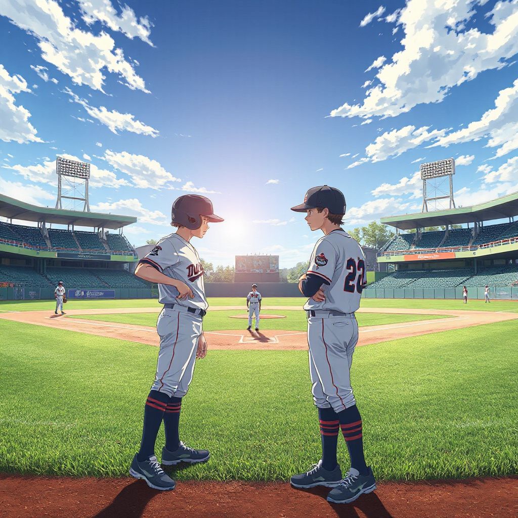 Atleta de beisebol em uniforme, fazendo swing com barra de peso ao lado de garrafa d'água e toalha