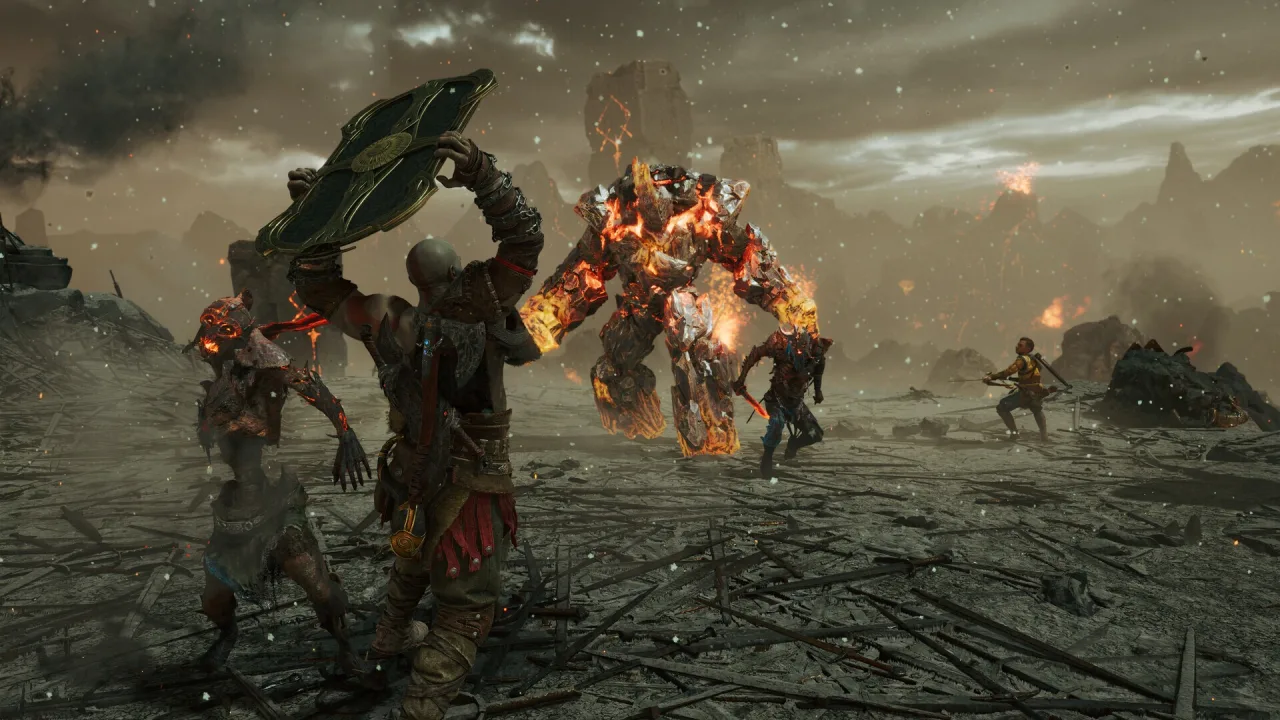 Cena do jogo God of War Ragnarok