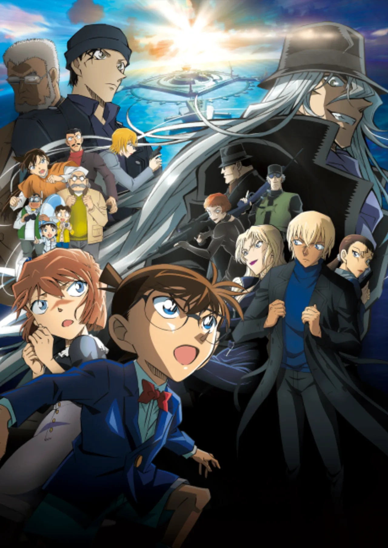 Pessoa correndo na esteira, fone nos ouvidos, com tablet na mão exibindo o trailer de Detective Conan
