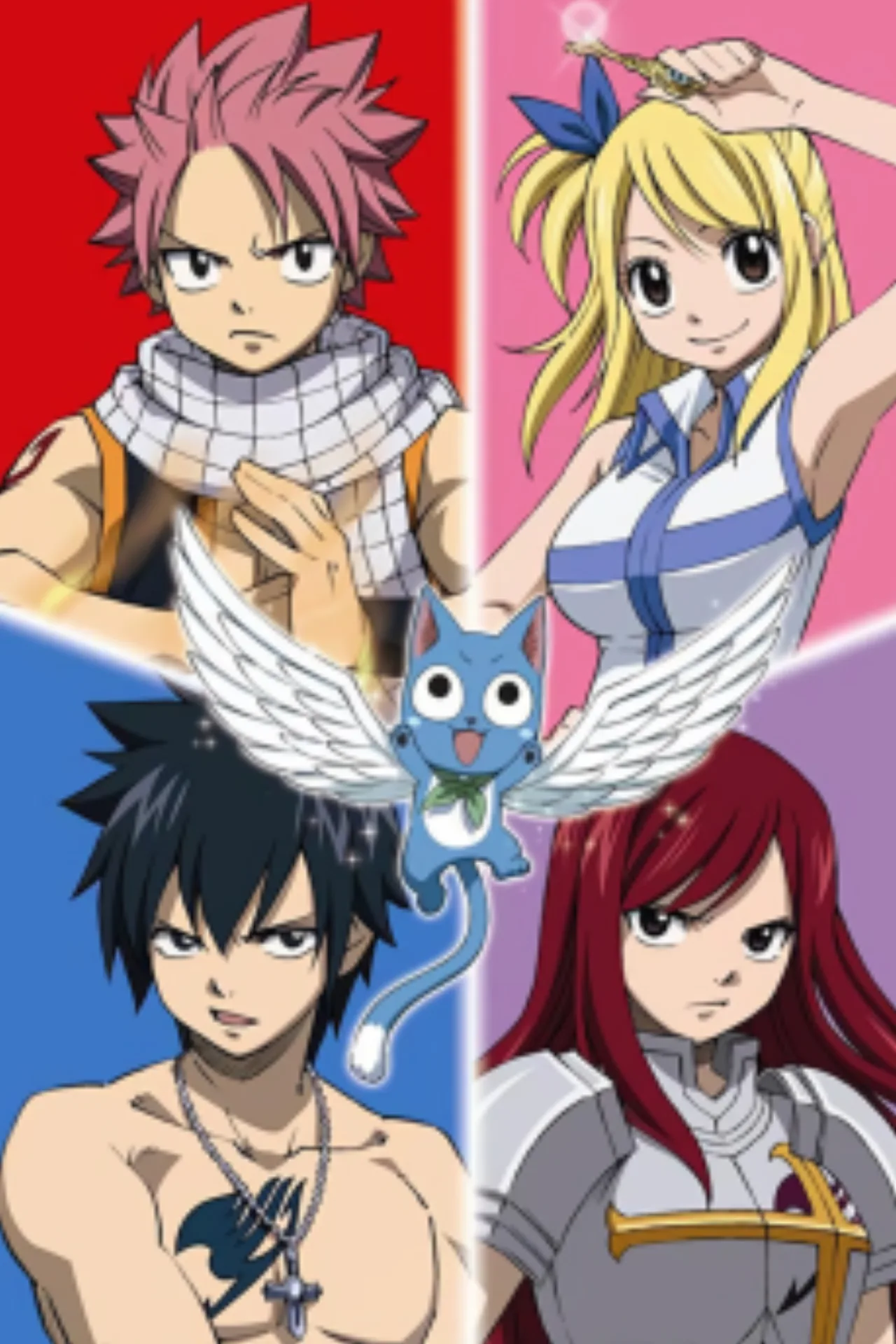Um artista sentado, esboçando Natsu, enquanto faz alongamento de braços em frente a quadros de anime