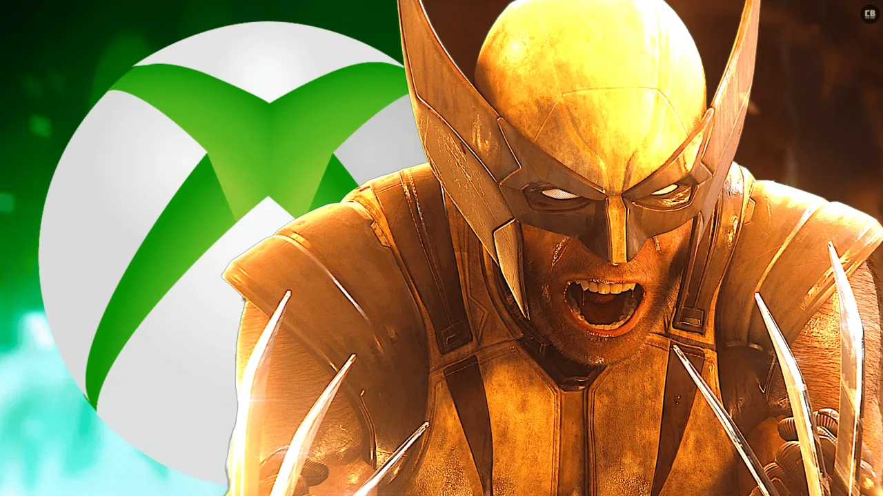 Logotipo da Forza Horizon 6 ao lado do ícone da Xbox, com o símbolo do Wolverine ao fundo