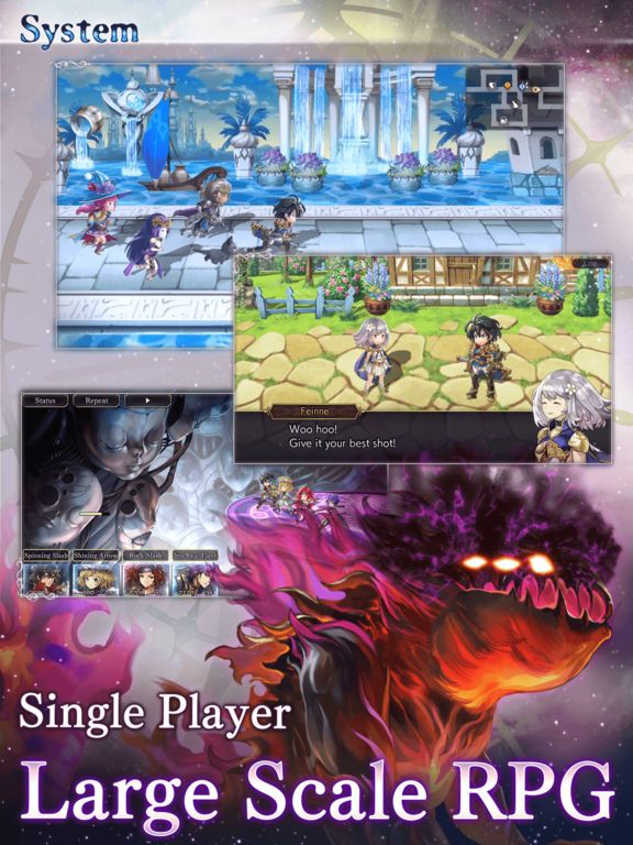 Cena do jogo Another Eden Begins